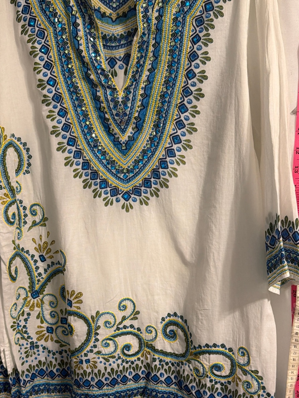 Chico Sequins Decorated Vacation Tunic SZ 2